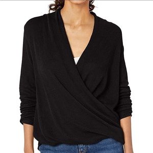 Long Sleeve Wrap Knit Top Size Small